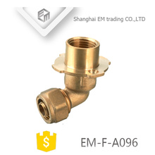 EM-F-A096 90 degree elbow hose brass male thread compression flange pipe fitting